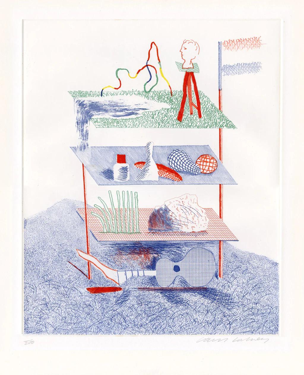 The Blue Guitar by David Hockney