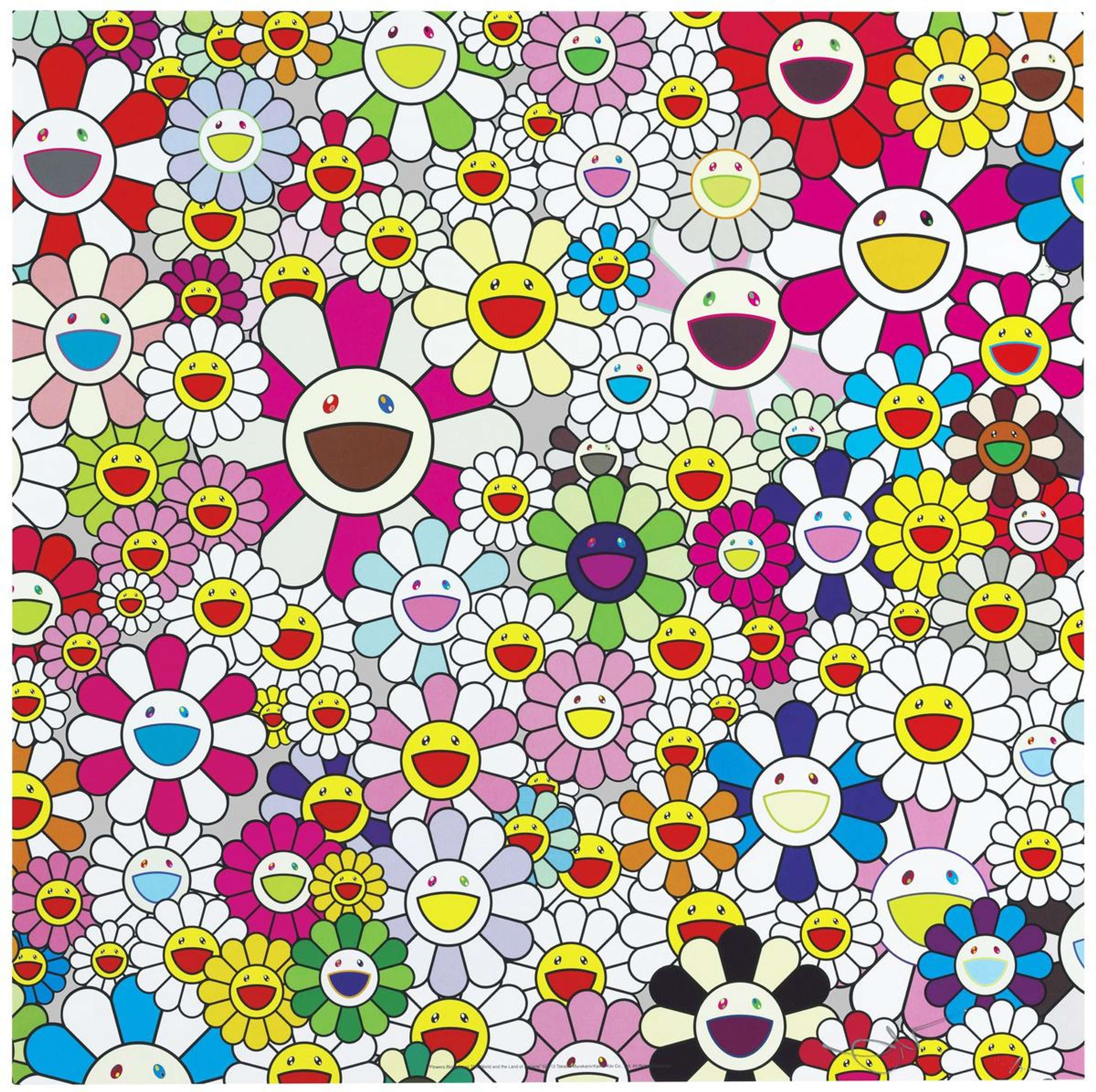 Flowers Blossoming In This World And The Land Of Nirvana - Signed Print by Takashi Murakami 2010 - MyArtBroker