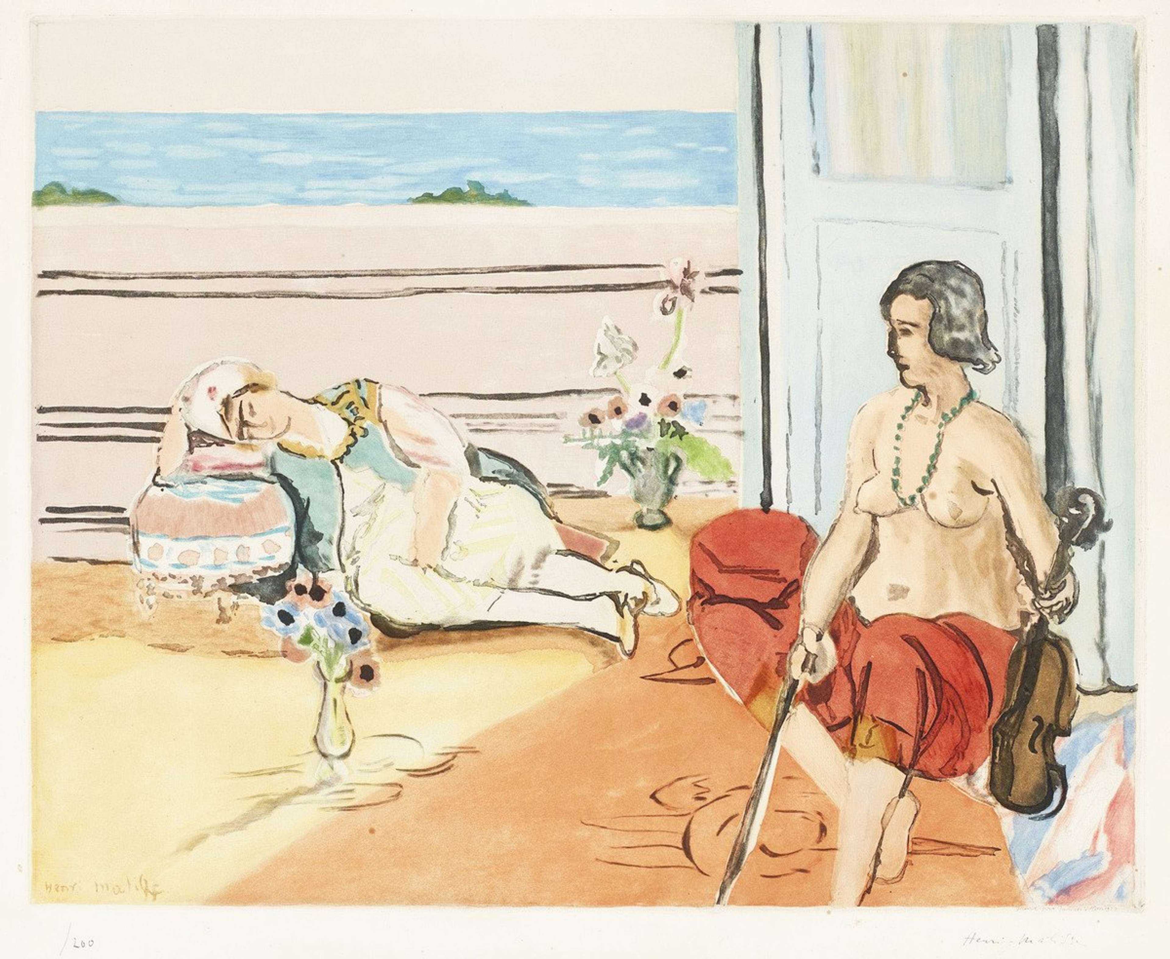 Odalisque Sur La Terrace - undefined by Henri Matisse 1922 - MyArtBroker