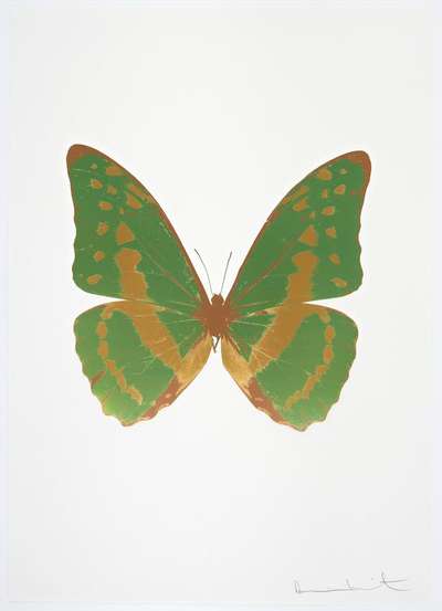 Damien Hirst: The Souls III (leaf green, rustic copper) - Signed Print