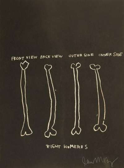 Anatomy, Right Humerus - Signed Print by Jean-Michel Basquiat 1982 - MyArtBroker