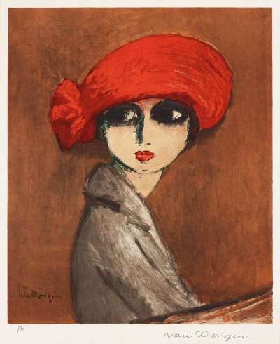 Le Coquelicot - Signed Print by Kees Van Dongen 1960 - MyArtBroker