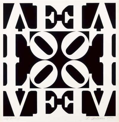 Decade (Black And White Love) - Signed Print by Robert Indiana 1971 - MyArtBroker