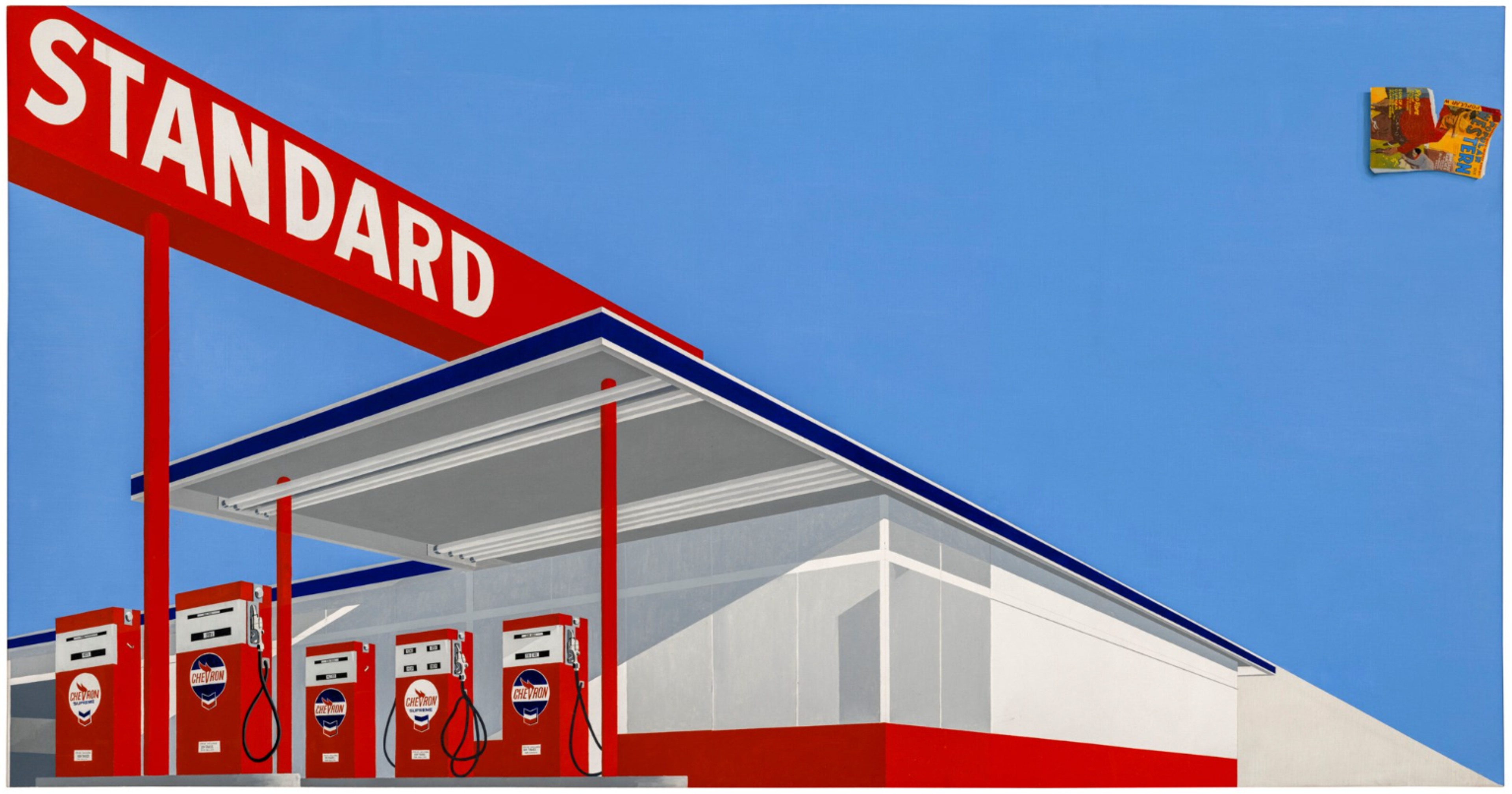 Standard Station, Ten-Cent Western Being Torn in Half by Ed Ruscha - Christie's 