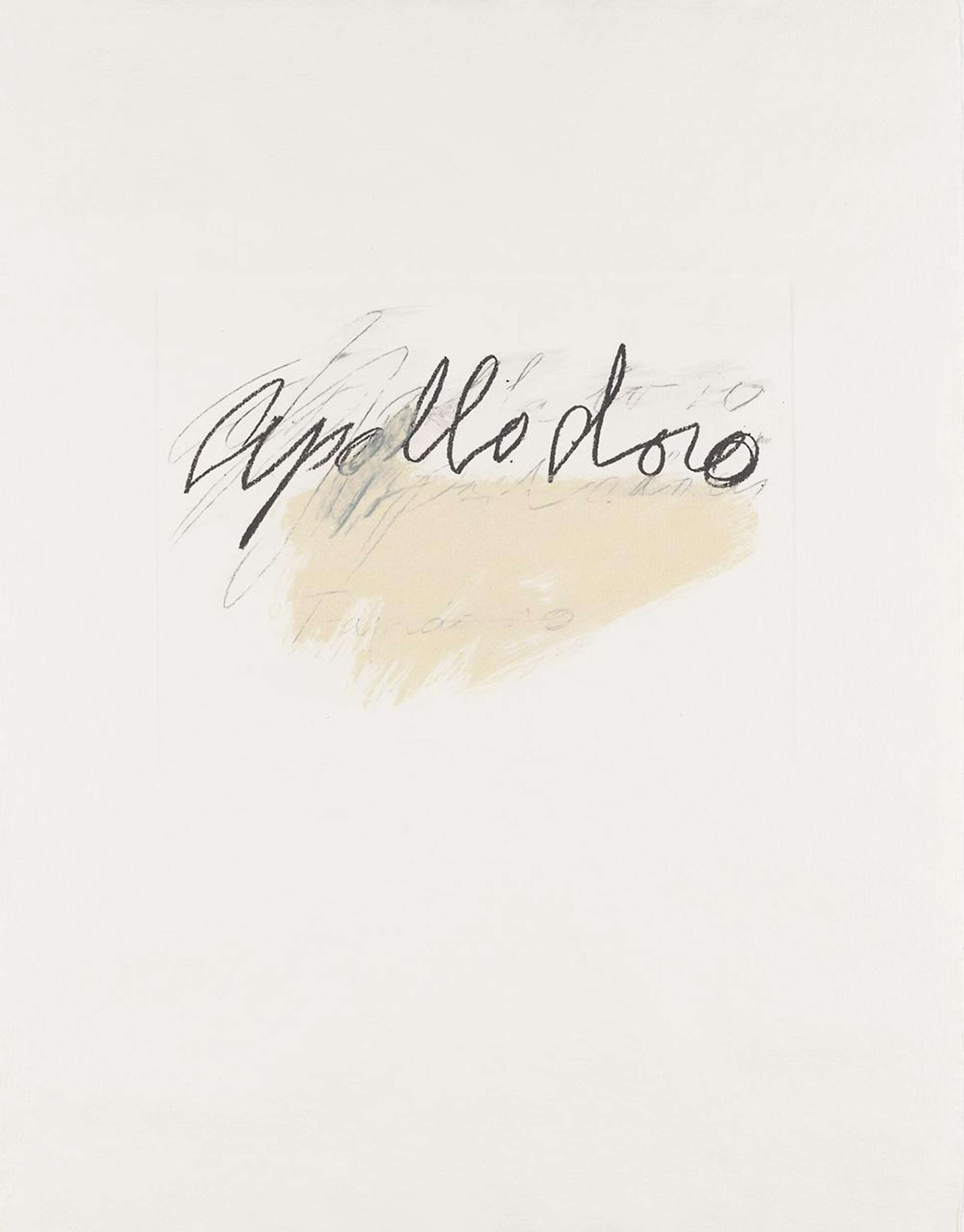 Apollodoro - Signed Print by Cy Twombly 1975 - MyArtBroker