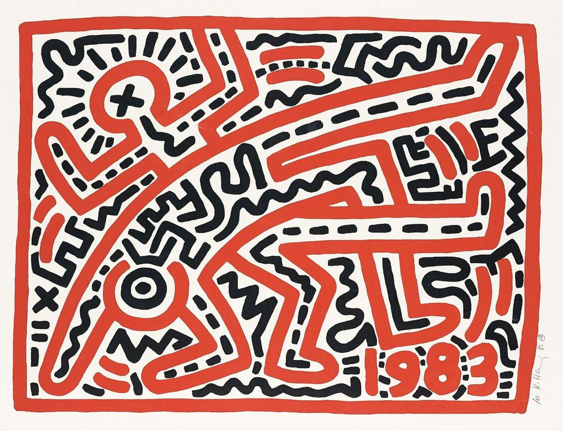 Untitled 1983 - Signed Print by Keith Haring 1983 - MyArtBroker