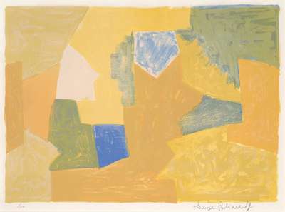 Composition Jaune, Orange Et Verte - Signed Print by Serge Poliakoff 1957 - MyArtBroker