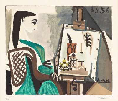 Femme Dans L’Atelier - Signed Print by Pablo Picasso 1956 - MyArtBroker