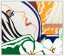 Tom Wesselmann: Bedroom Face With Orange Wallpaper - Signed Print