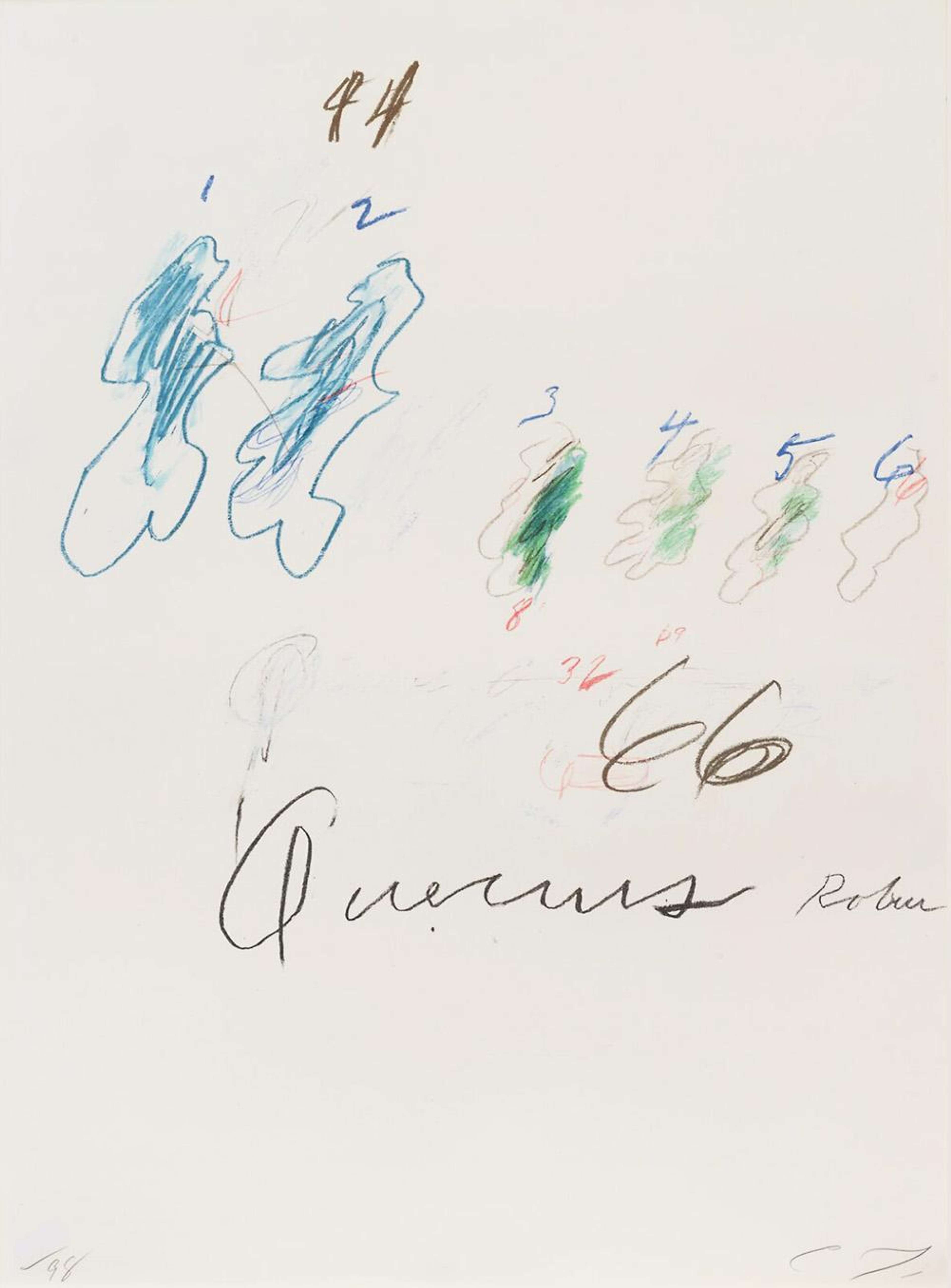 Quercus Robur - Signed Print by Cy Twombly 1975 - MyArtBroker