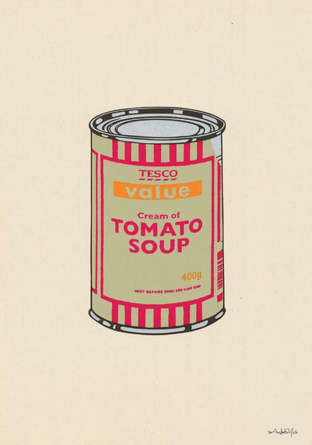 SHIN】バンクシー/BANKSY「Soup Can」額装 シルクスクリーン ed