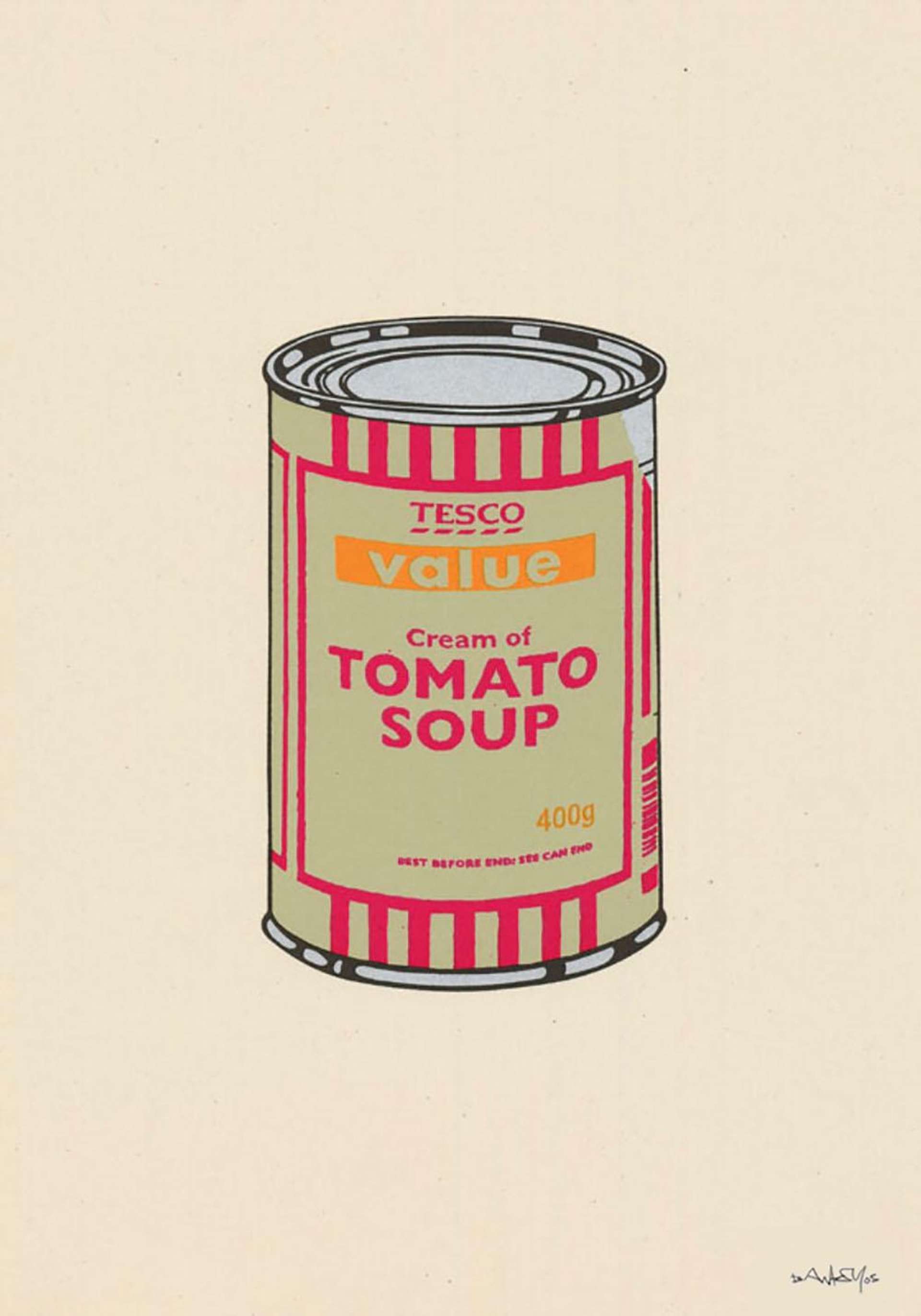 Soup Can (sage, cherry, tan) - Signed Print by Banksy 2005 - MyArtBroker