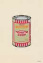 Banksy: Soup Can (sage, cherry, tan) - Signed Print