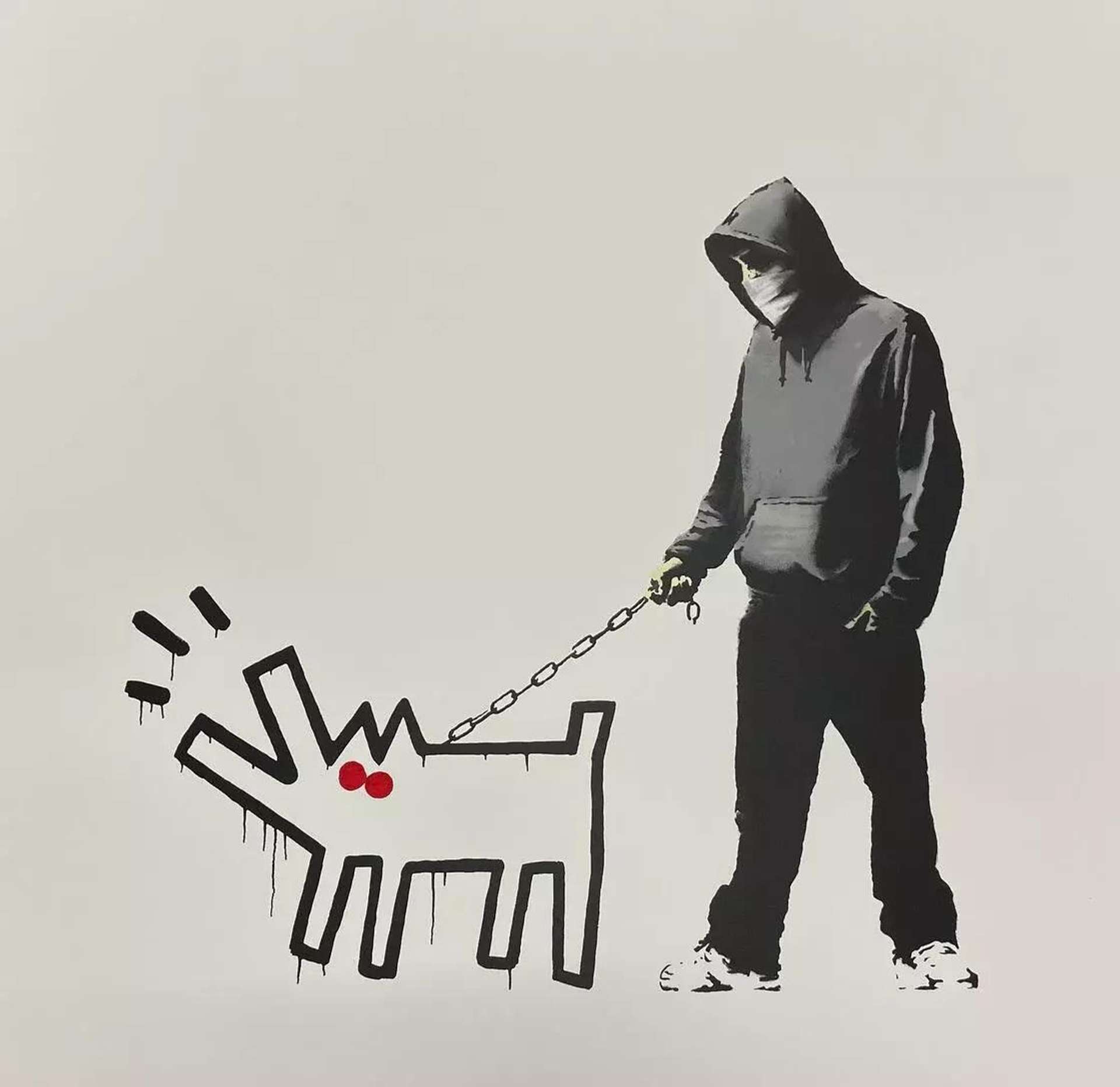 Choose Your Weapon (Hand Finished, White) by Banksy