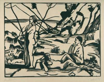At The Beach - Signed Print by Erich Heckel 1929 - MyArtBroker