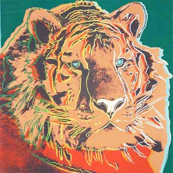 人気の新作 Siberian Warhol Andy Tiger Print (Signed II.297) S. & (F. 絵画