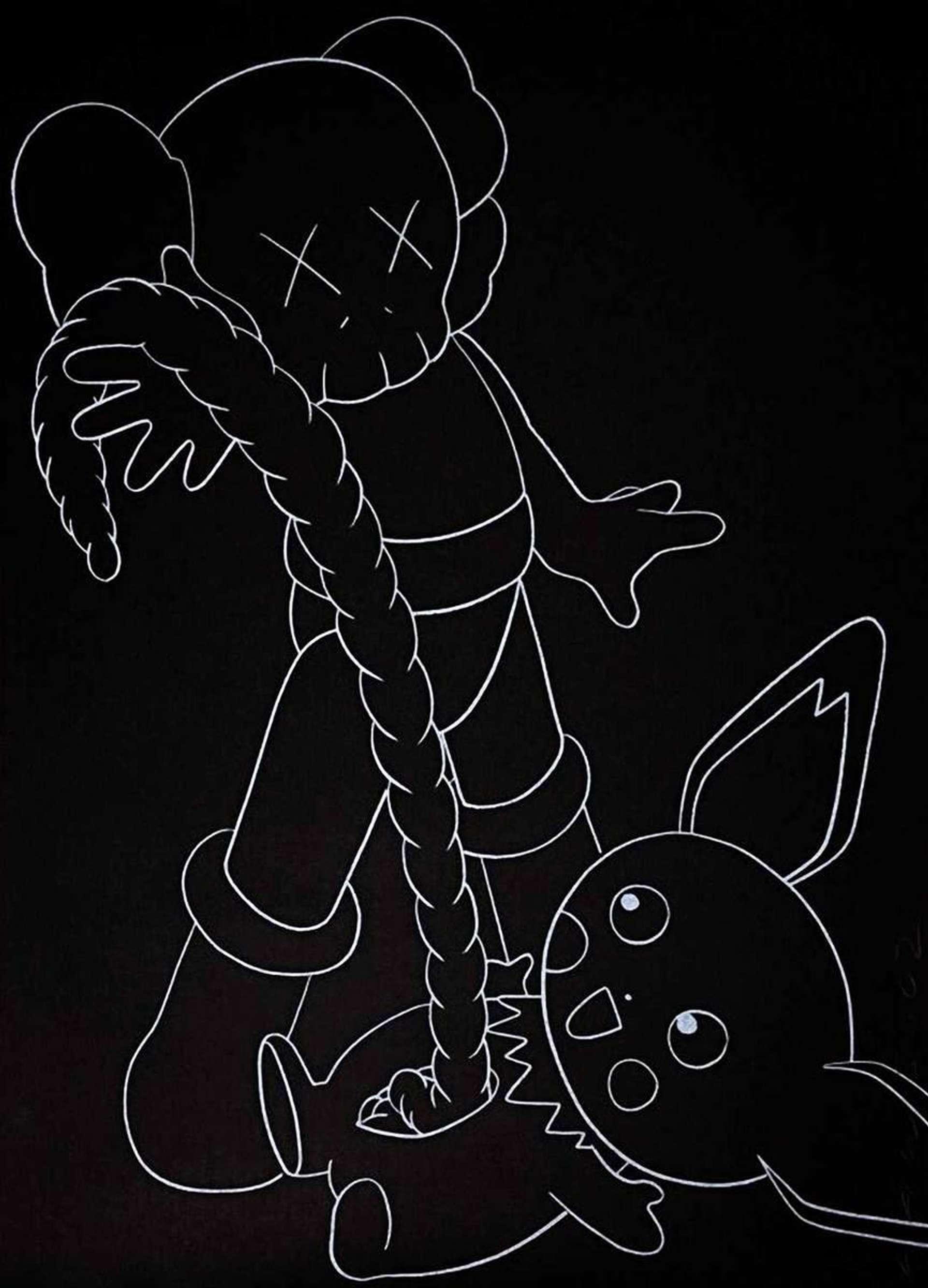 KAWS: Companion Vs Pikachu - Signed Print