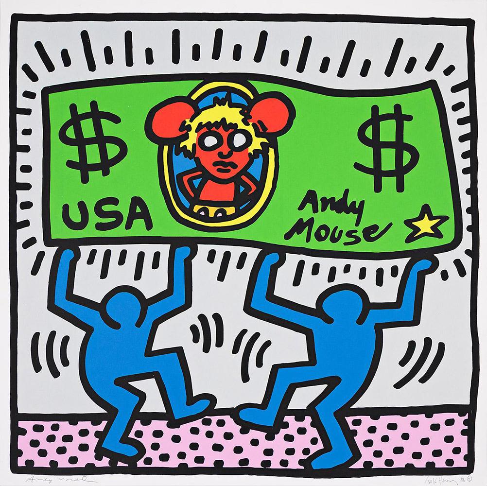 Keith Haring Andy Mouse 3 (Signed Print) 1986 | MyArtBroker