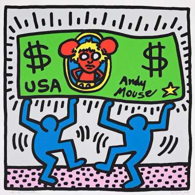 Andy Mouse 3 - Signed Print by Keith Haring 1986 - MyArtBroker