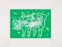 Andre Butzer: Katze (light green) - Signed Print