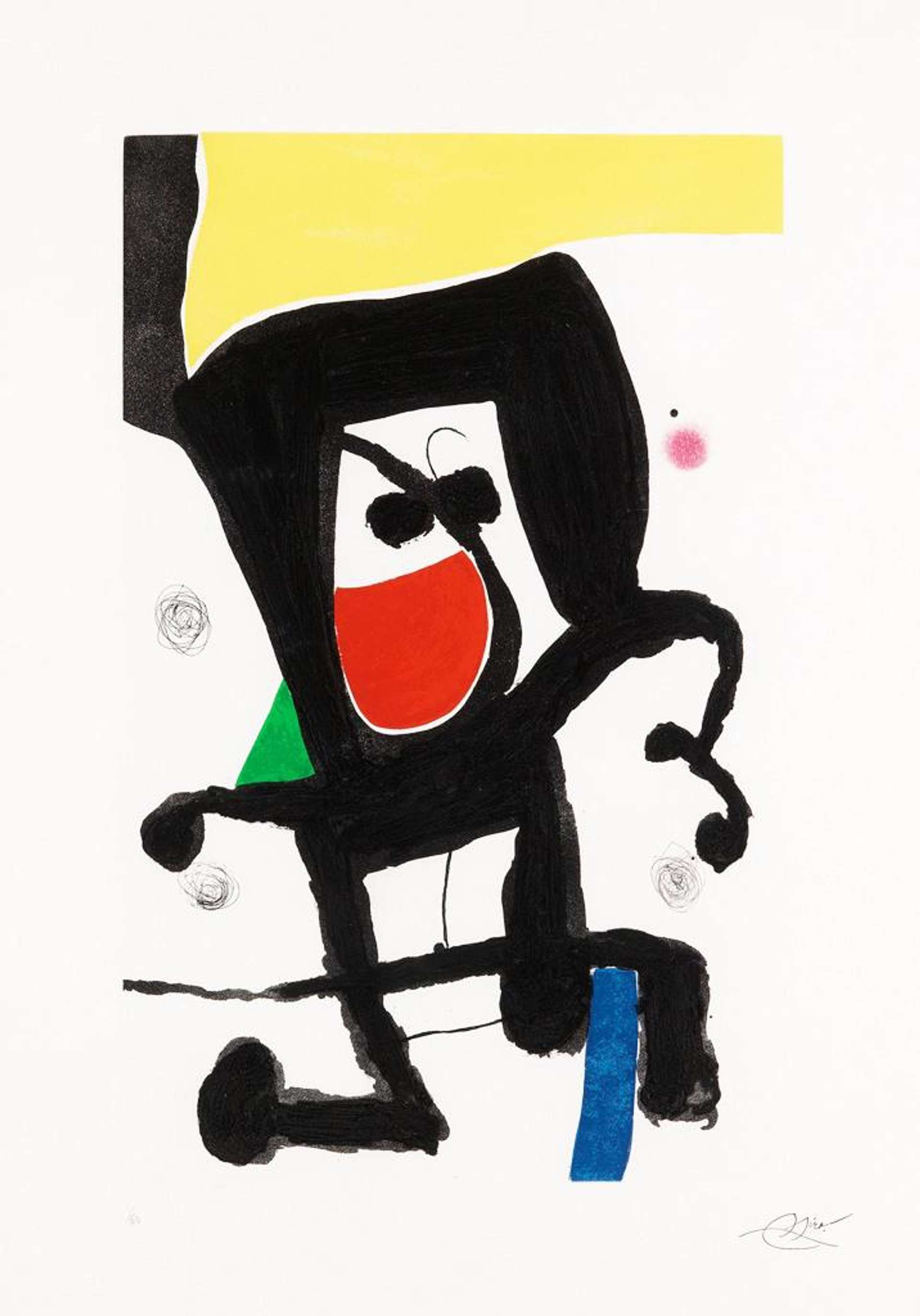Joan Miró: Mousse Dans Les Cordages - Signed Print