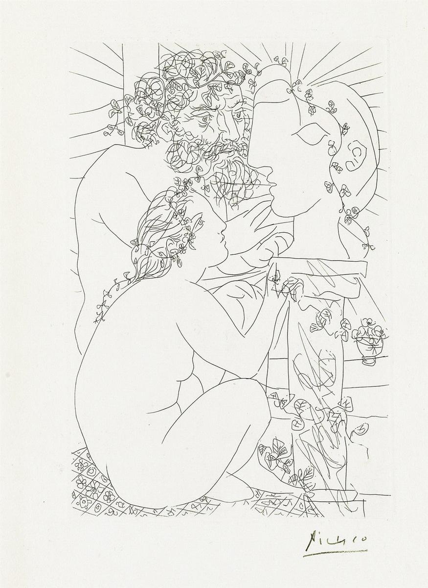 Pablo Picasso Faune Dévoilant Une Femme (Signed Print) 1939