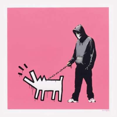 Choose Your Weapon (bright pink) - Signed Print by Banksy 2010 - MyArtBroker