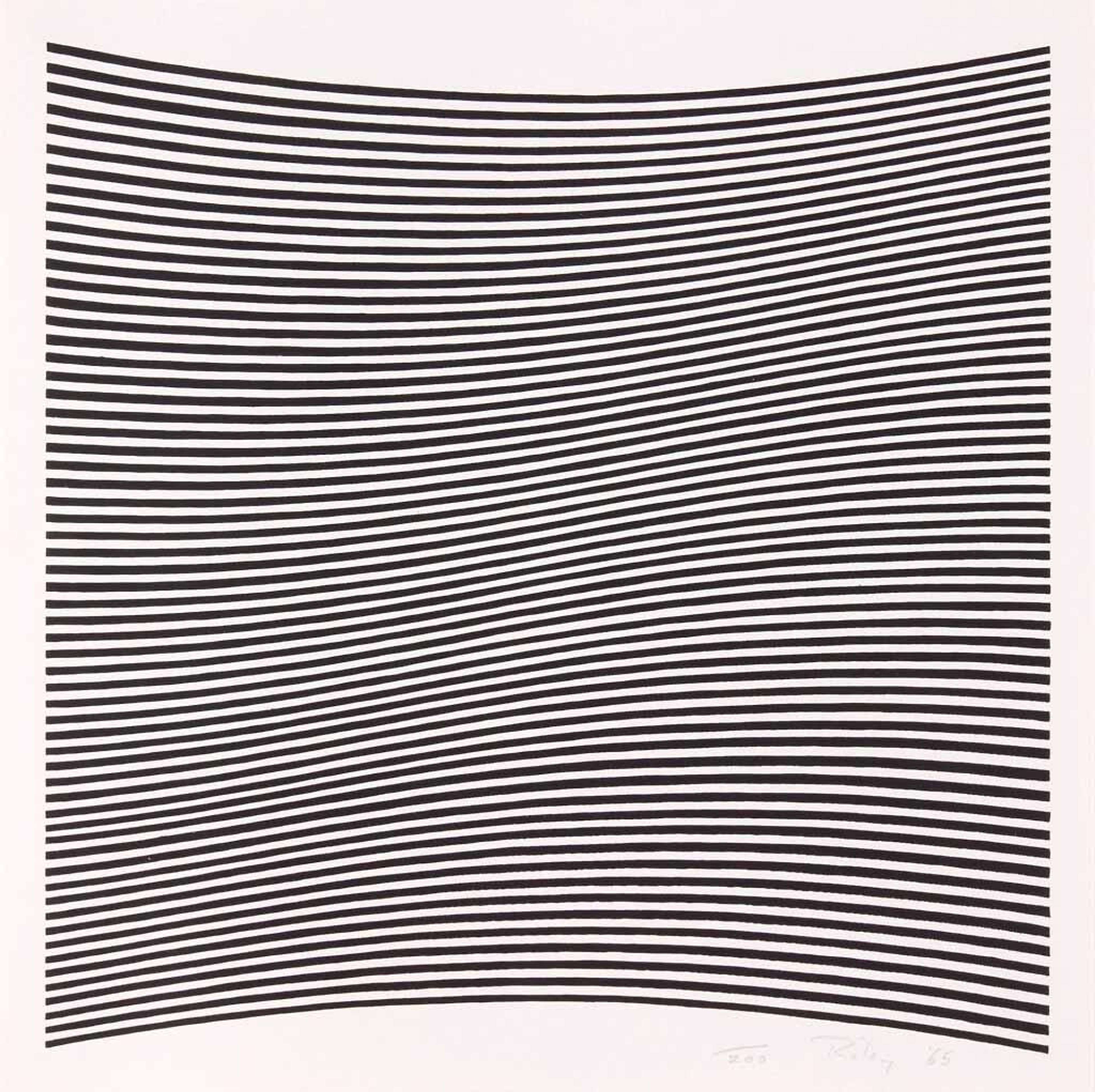 La Lune En Rodage - Signed Print by Bridget Riley 1965 - MyArtBroker