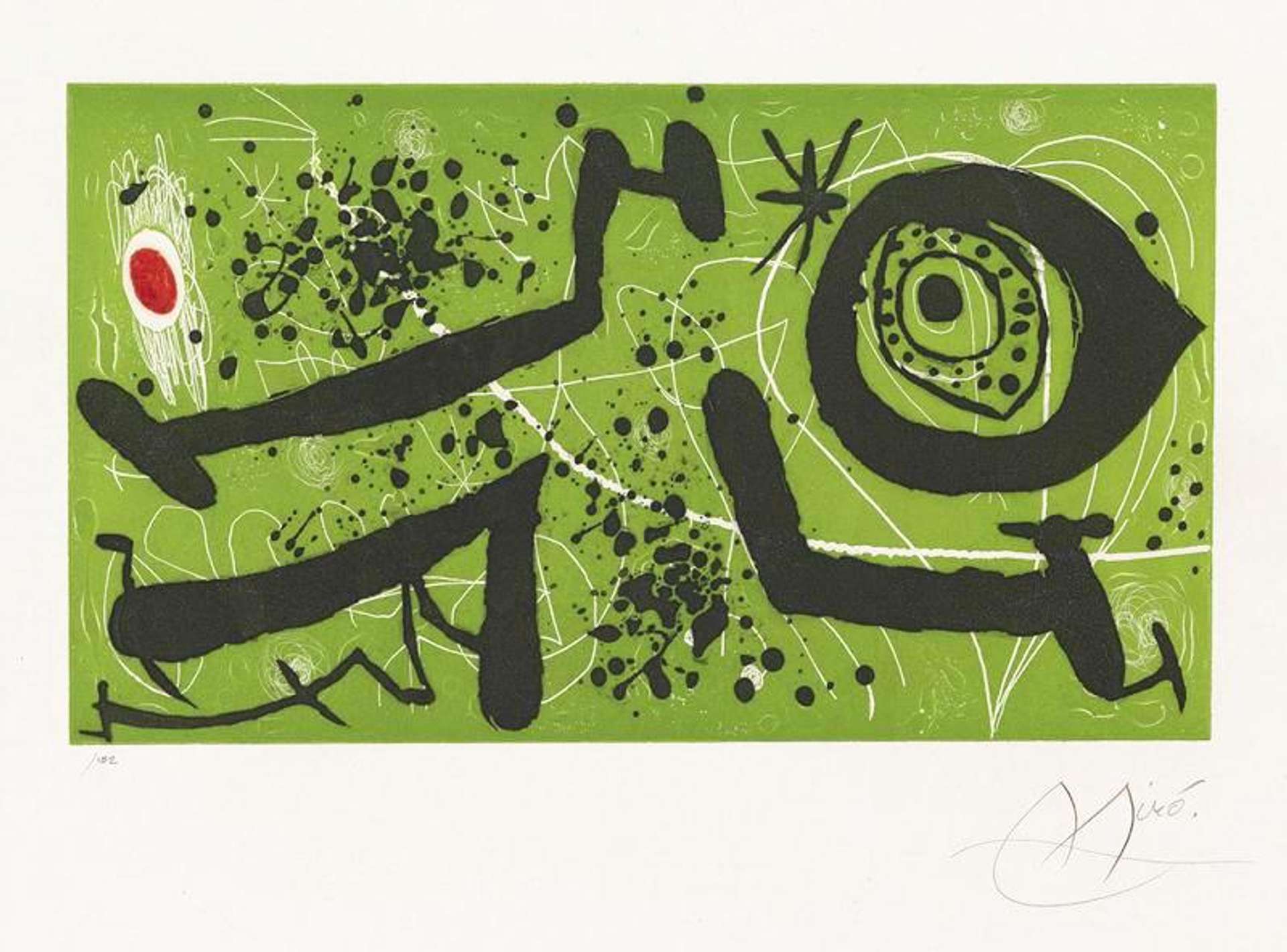 Joan Miró: Picasso I Els Reventos I - Signed Print