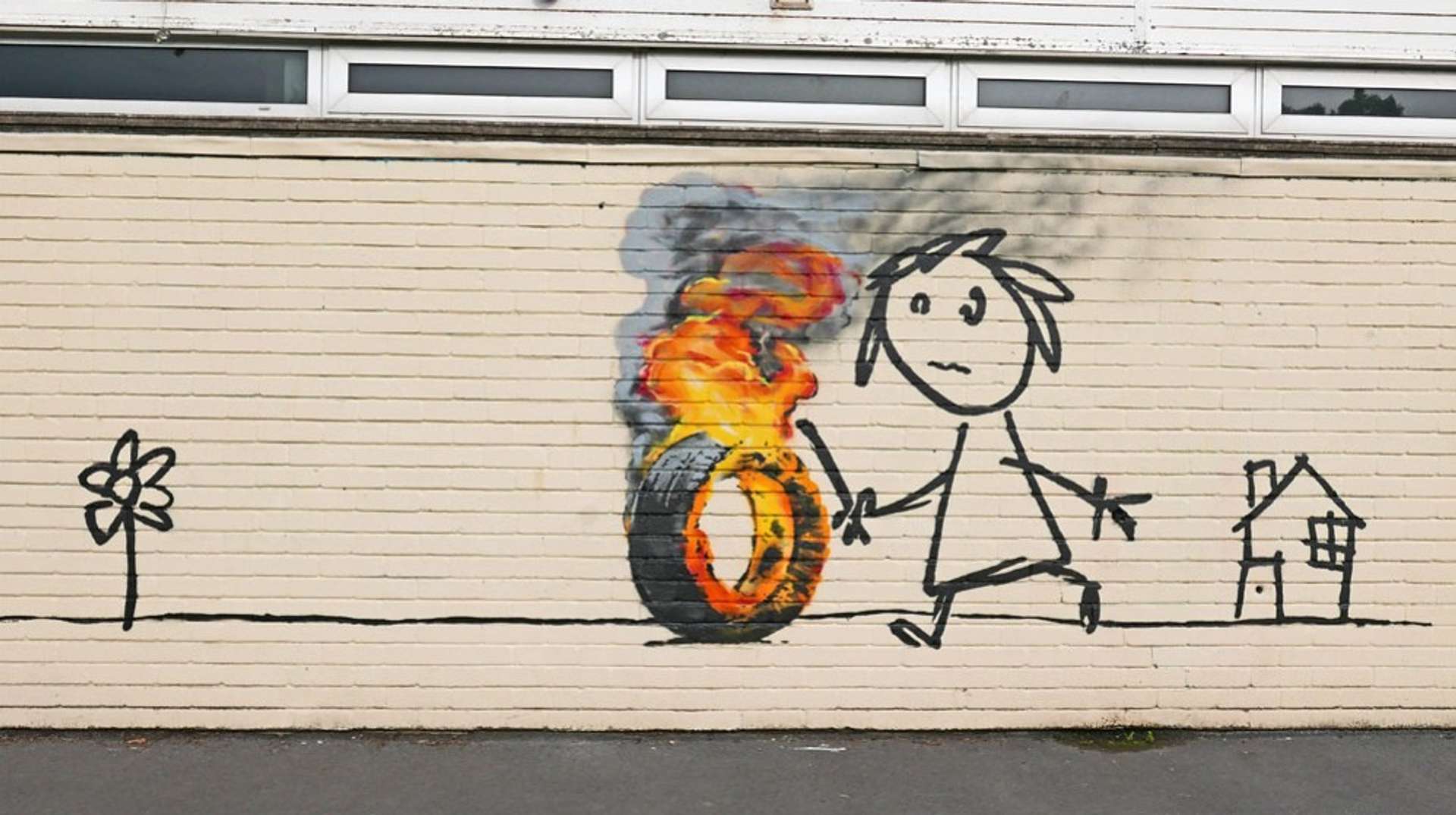Banksy at Bridge Farm Primary School, Bristol by Banksy