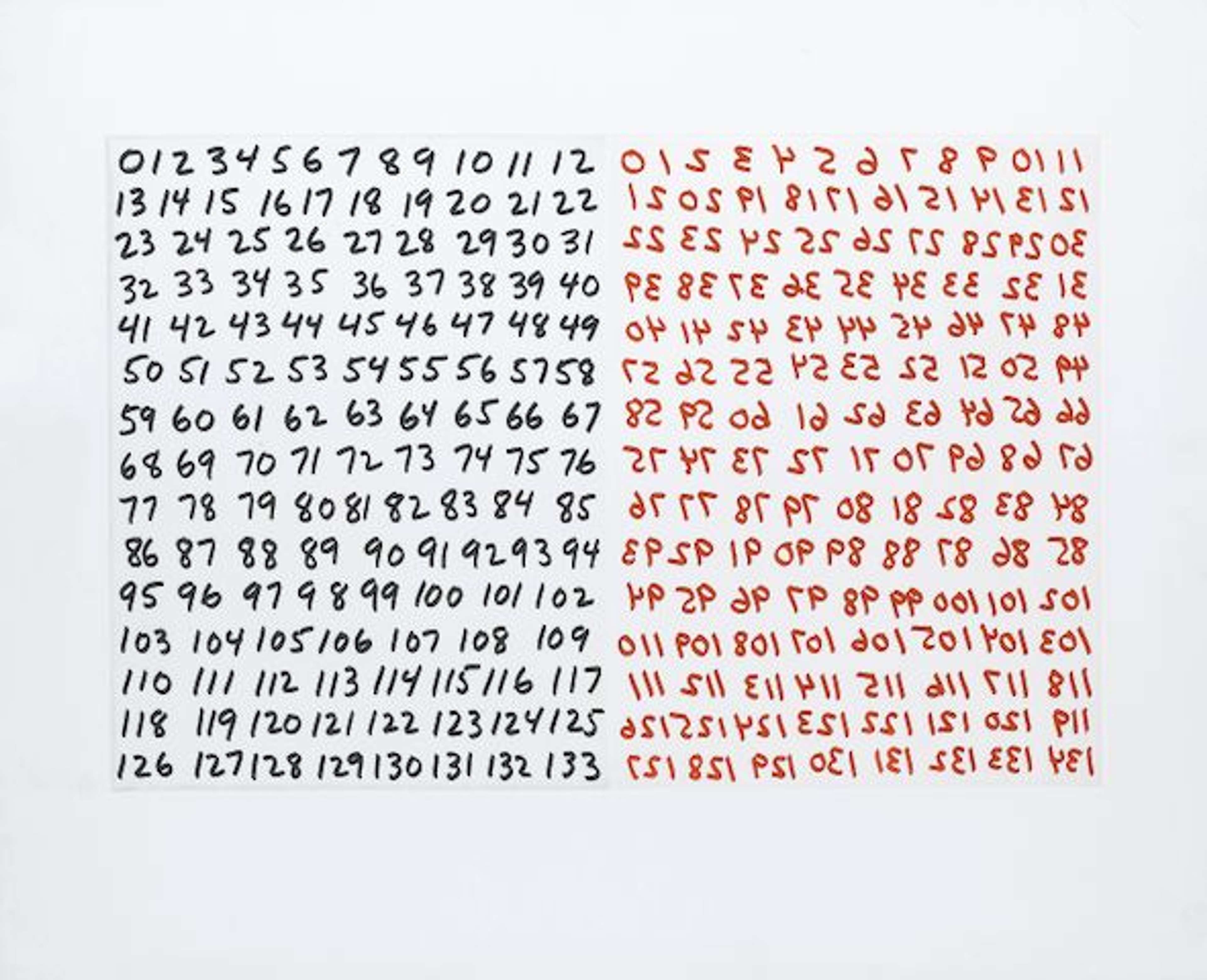Counting (Double Over) - Signed Print by Mel Bochner 1994 - MyArtBroker