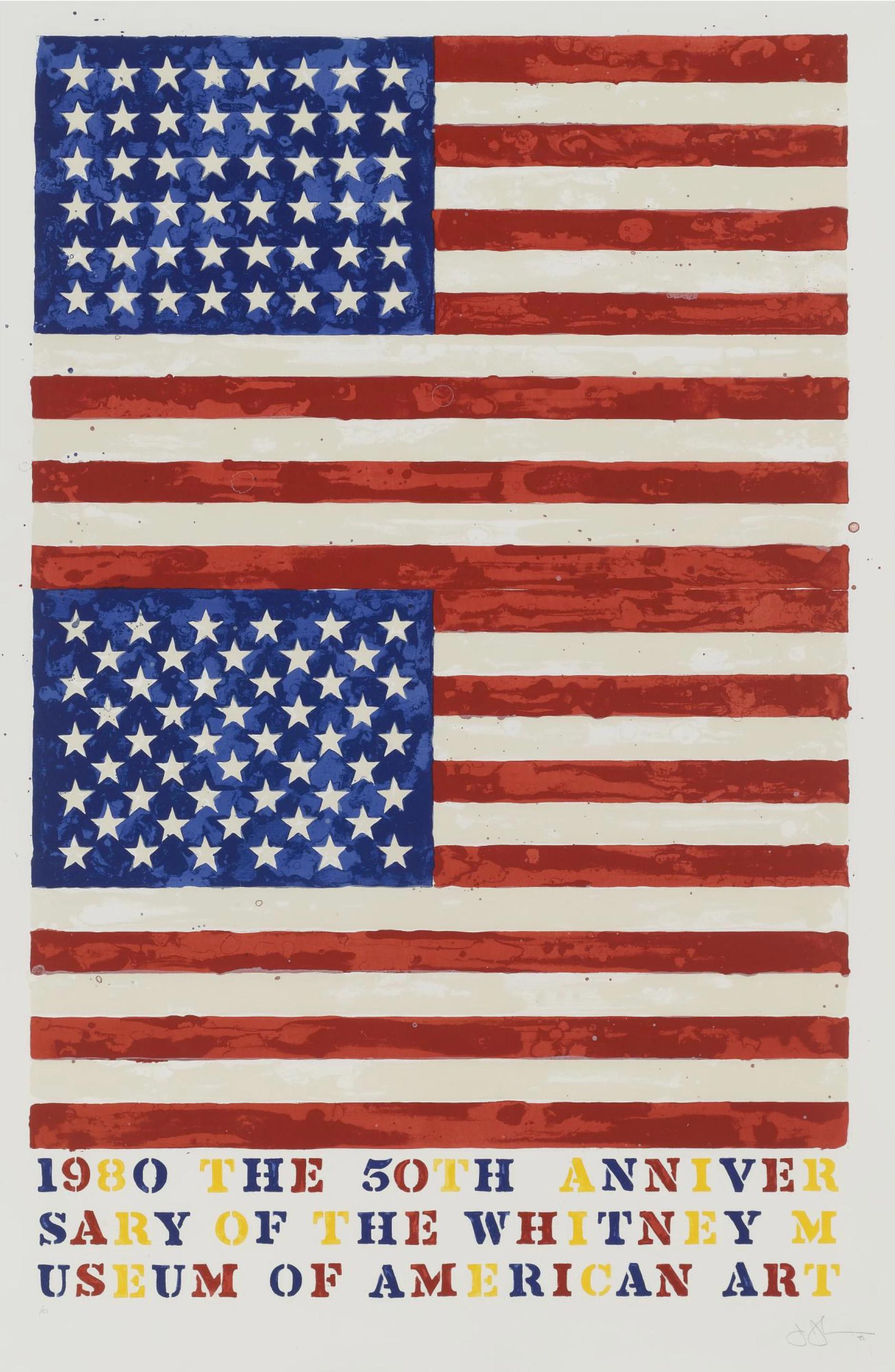Jasper Johns Two Flags (Whitney Anniversary) (ULAE 207