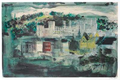 Caernarvon Castle II - Signed Print by John Piper 1971 - MyArtBroker