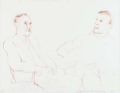 Bill And James II - Signed Print by David Hockney 1980 - MyArtBroker
