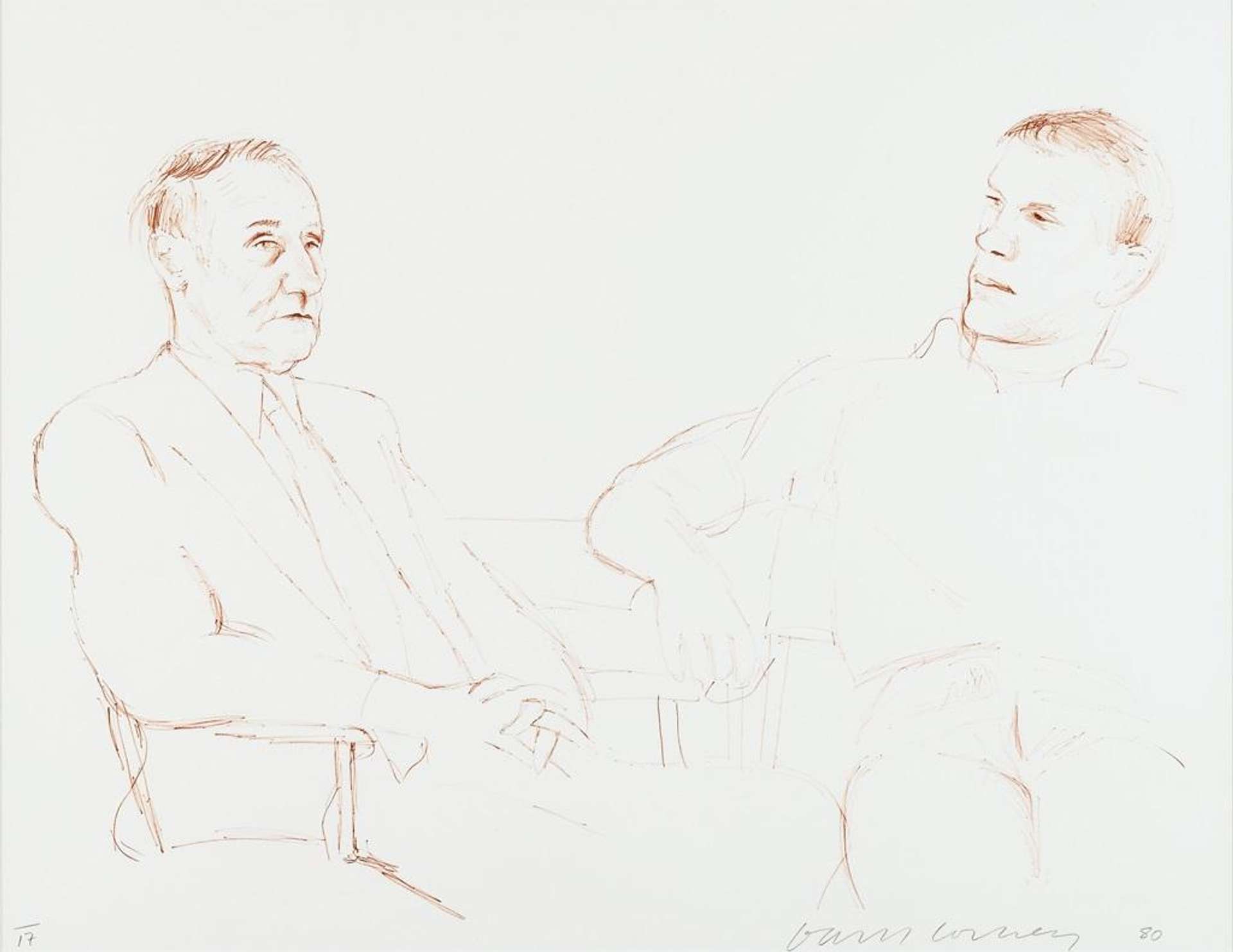 David Hockney: Bill And James II - Signed Print