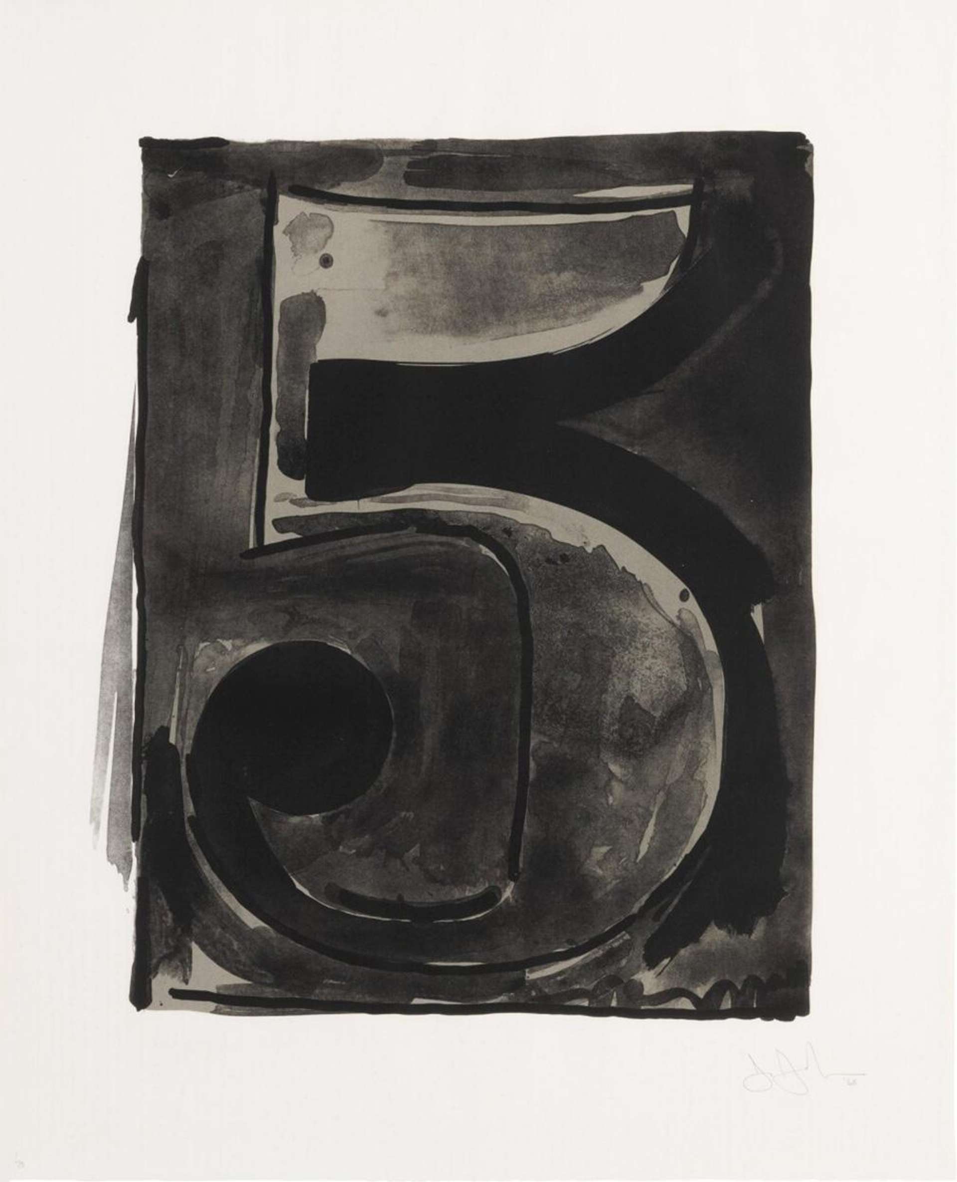 Figure 5 (Black Numeral) - Signed Print by Jasper Johns 1968 - MyArtBroker