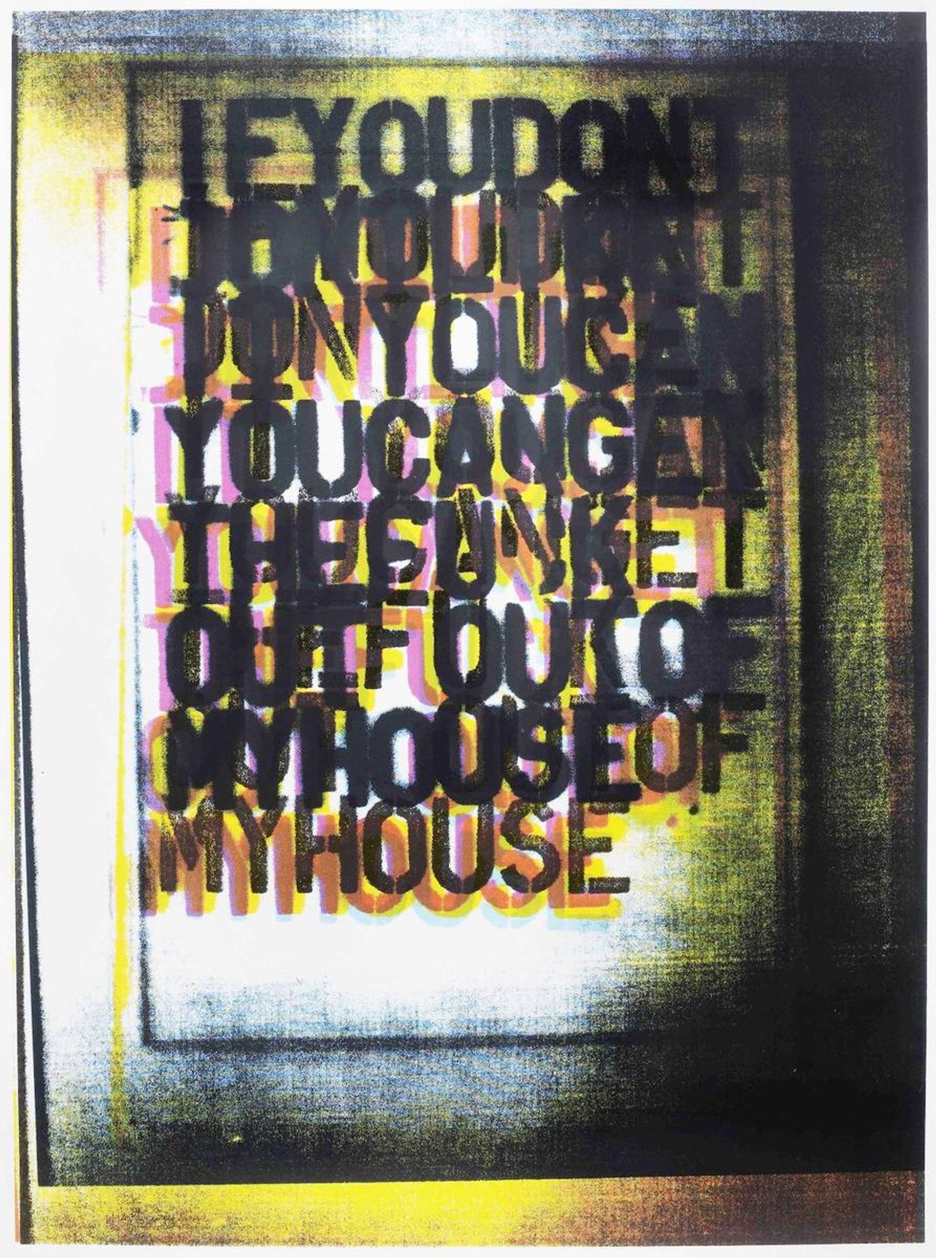 Christopher Wool: My House I - Signed Print