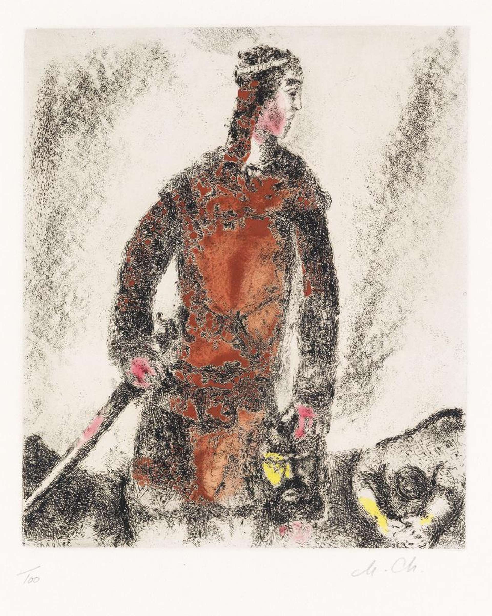David Vainquer De Goliath - Signed Print by Marc Chagall 1931 - MyArtBroker