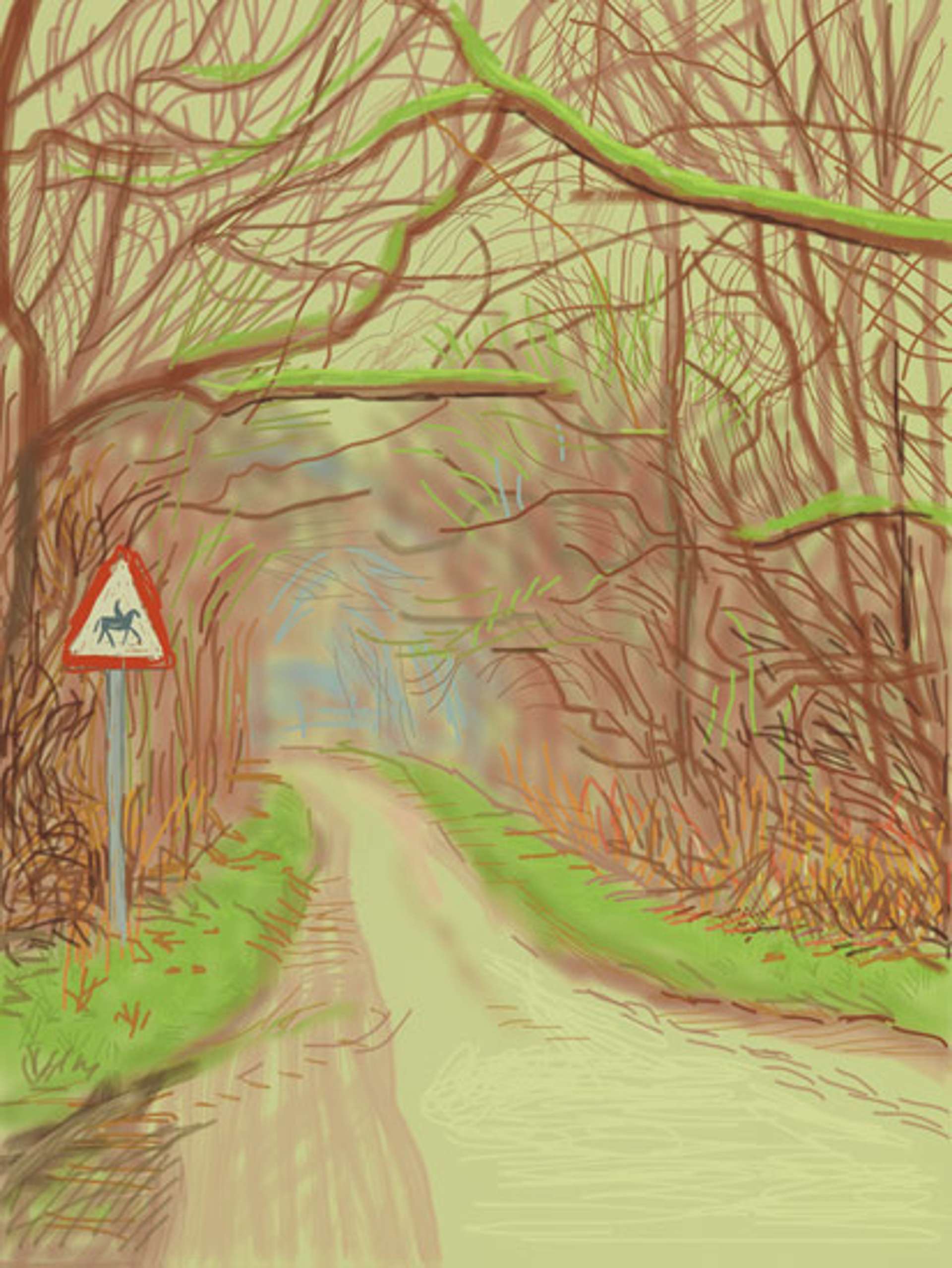 The Arrival Of Spring In Woldgate East Yorkshire 14th March 2011 - Signed Print by David Hockney 2011 - MyArtBroker