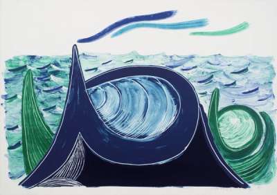 The Wave, A Lithograph - Signed Print by David Hockney 1990 - MyArtBroker