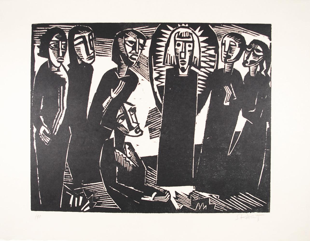 Karl Schmidt-Rottluff Christus Unter Den Frauen (Signed