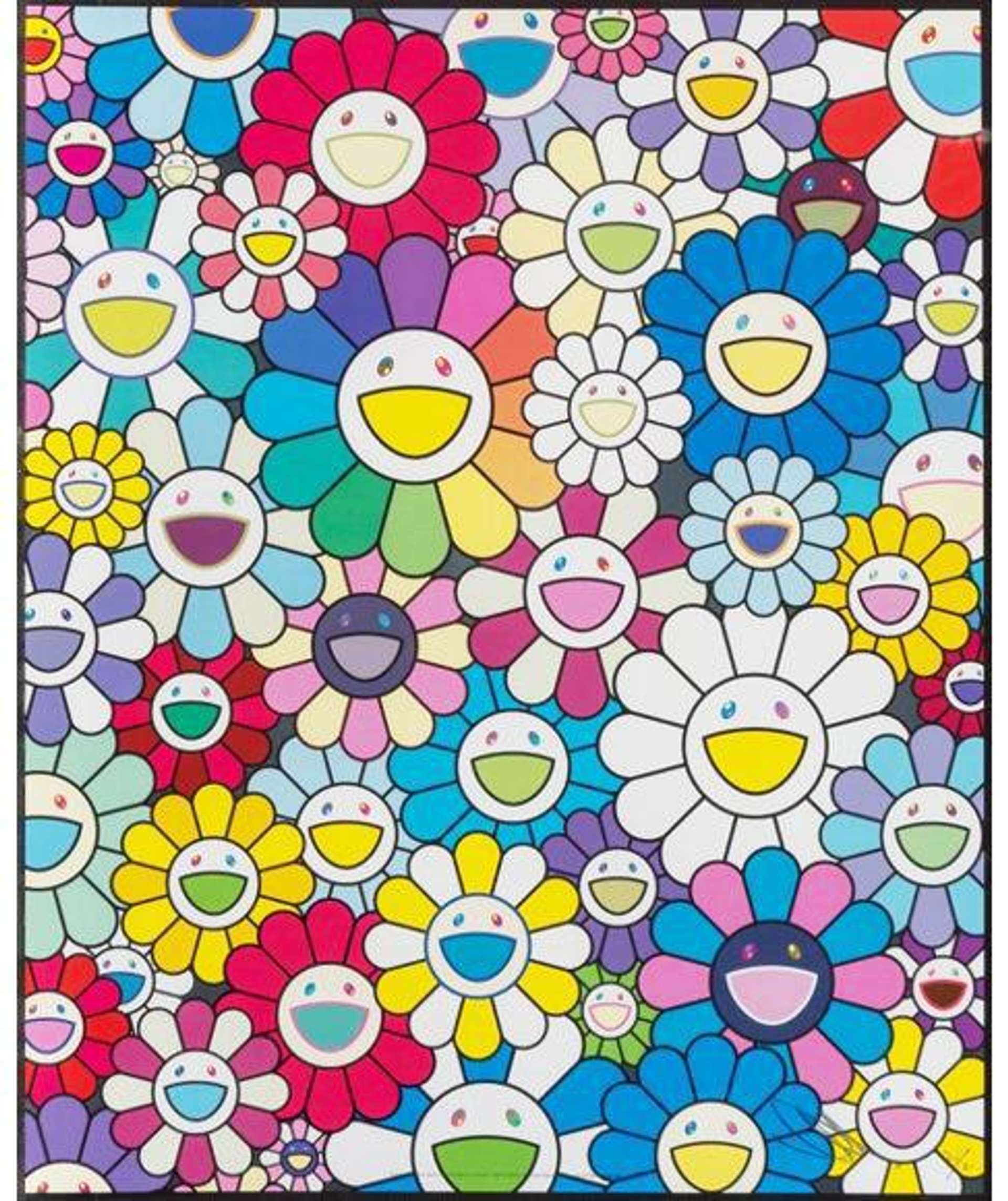 Field Of Flowers Seen From The Stairs To Heaven - Signed Print by Takashi Murakami 2018 - MyArtBroker