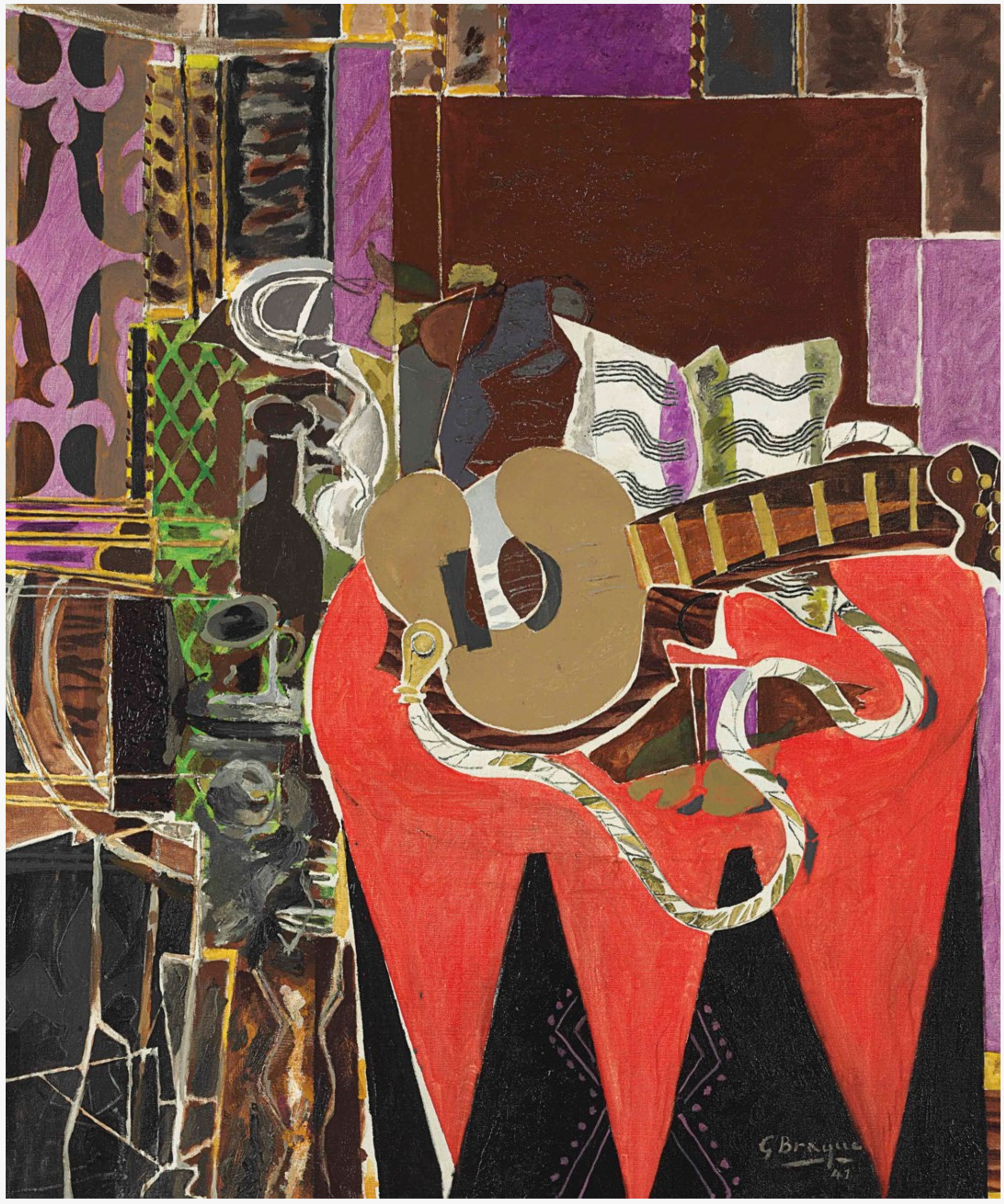 Mandoline à la partition (Le Banjo) by Georges Braque - Christie's 