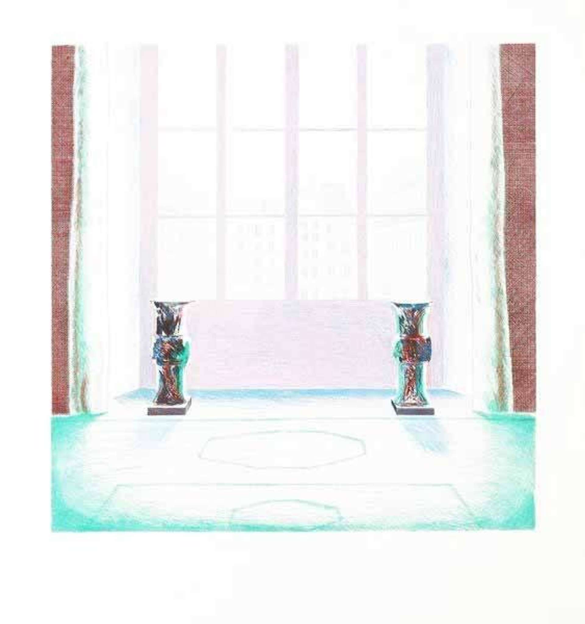 David Hockney: Two Vases In The Louvre - Signed Print