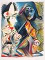 Pablo Picasso: Le Clown Et L'Harlequin - Signed Print