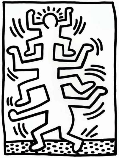 Growing 1 (First State) - Signed Print by Keith Haring 1988 - MyArtBroker