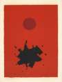 Adolph Gottlieb: Red Ground, Maroon Disc - Signed Print