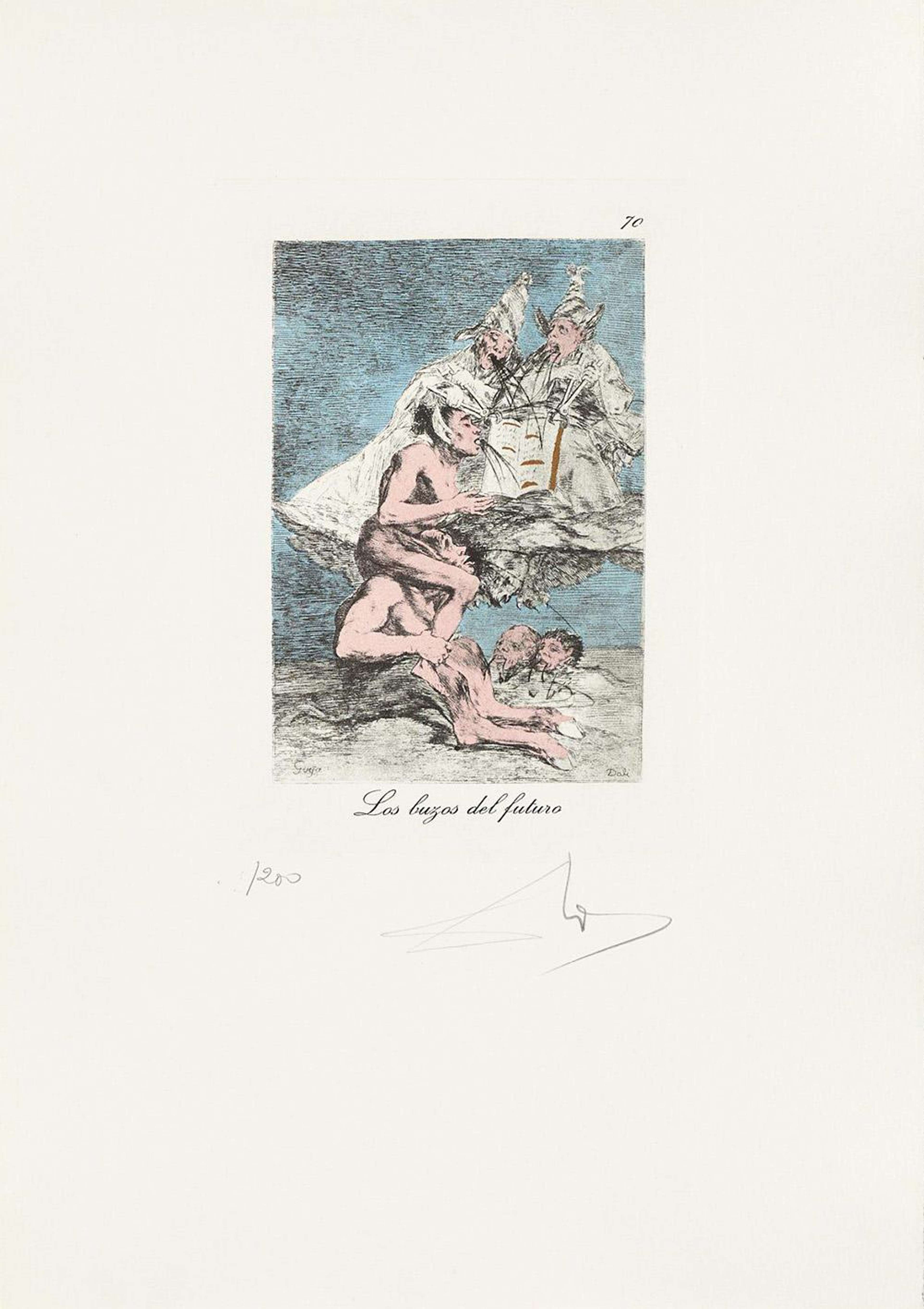 Los Buzos Del Futuro (Les Caprices De Goya) - Signed Print by Salvador Dali 1977 - MyArtBroker