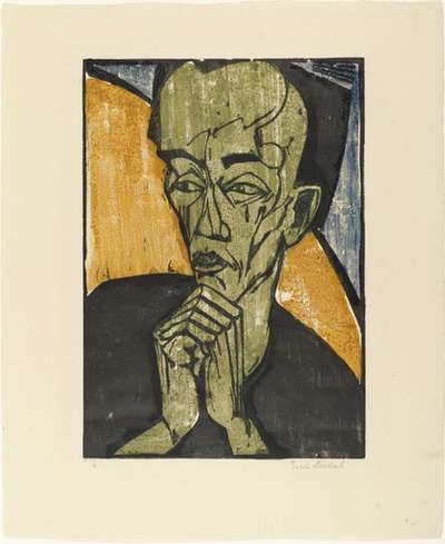 Male Portrait - Signed Print by Erich Heckel 1919 - MyArtBroker