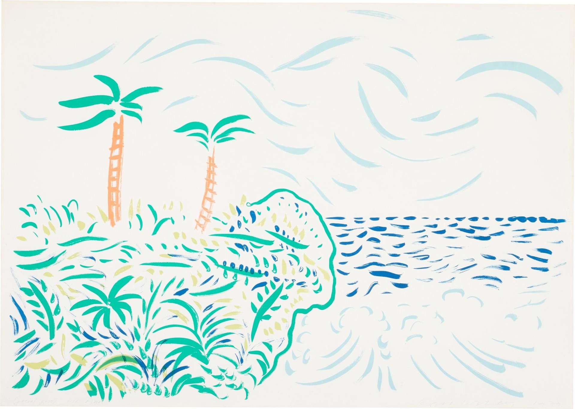Bora Bora - Signed Print by David Hockney 1979 - MyArtBroker